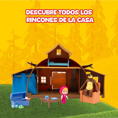 Masha & Michka, House of Michka, 2 Figurines Included, and 15 Accessories, for C