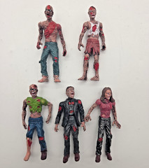 BOHS Zombie Action Figures Scary Toys Lot Of 5 Removable Limbs Body Parts Horror
