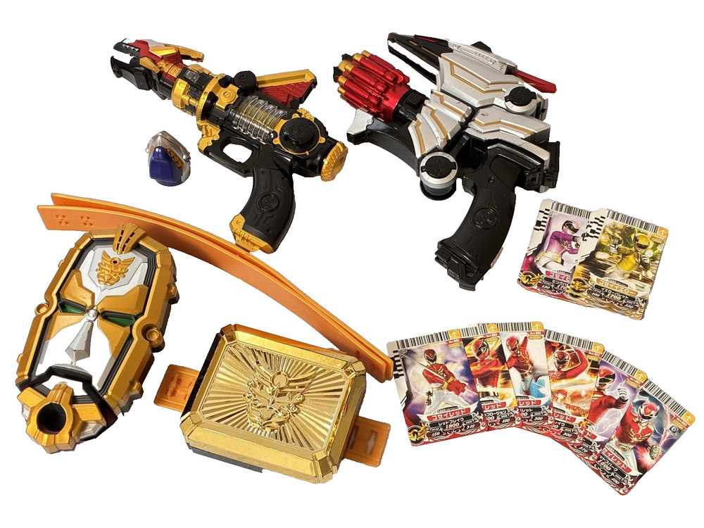 BANDAI DX Tensouder & Gosei Cards + 2 Weapons Power Rangers Megaforce Goseiger
