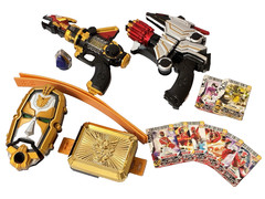 BANDAI DX Tensouder & Gosei Cards + 2 Weapons Power Rangers Megaforce Goseiger