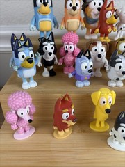 Bluey Friends Family 2.5-3″ Poseable Dog Figures Ludo Studio 23 Pc Lot Bike