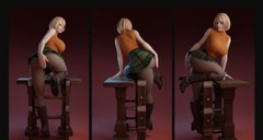 Sexy Ashley 3D Resin Figure – 12K Quality -Hand Painted – SFW or NSFW – 18cm