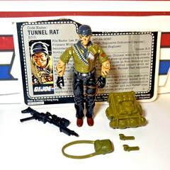 GI Joe Tunnel Rat 1987 v1 *100% COMPLETE w/File Card, Near Mint!* Vintage ARAH