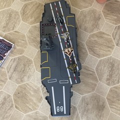 Vintage 31” Redbox Electronic Aircraft Carrier W/ 4 Planes
