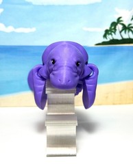 3D Printed Manatee, 9″ Full Articulated Manatee with Stand, Stress Relief Toy