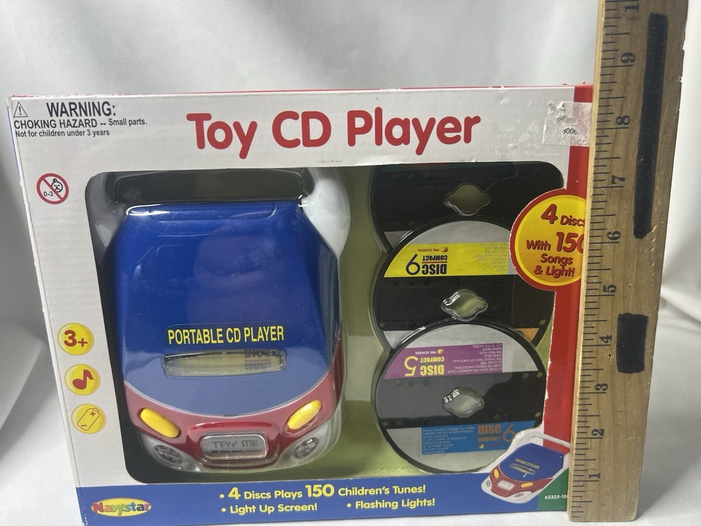 Classic Toy Portable CD Player Ages 3+ 4 Discs 150 Songs & Light Children’s Tune