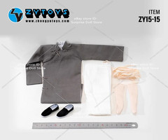 ZYTOYS 1/6 Male Kung Fu Traditional Chinese Clothing Robe Fit 12” Action Figure