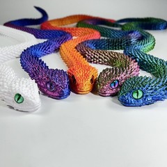 60cm 3d Printed Snake Movable Joint Simulation Figures Newyear Decoration Big