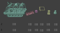 Lost In Space CHARIOT 1:35 Set includes Figures, Rear Door Option 1:35 3D Print