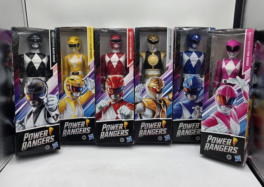 Power Rangers Mighty Morphin 12″ Action Figure Lot Set of 6 Hasbro NIB Sealed A3