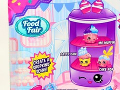Shopkins Food Fair Cup Cake Collection 8 Pieces Plus Tray Tongs & Display New