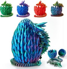 Dragon Egg Crystal 3D Printed Fidget Toy Decor Articulated Gift