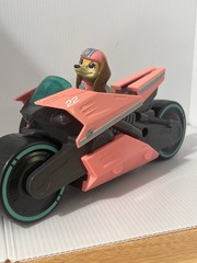 Paw Patrol Liberty Figure Mighty Movie Vehicle Motorcycle Pink Bike Car Toy
