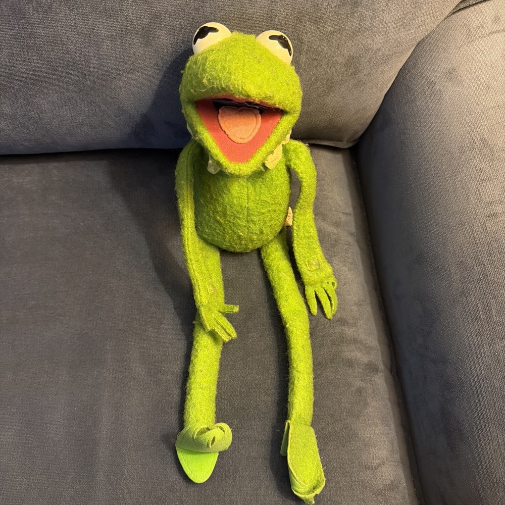 Vintage 1976 Fisher Price #850 KERMIT THE FROG PLUSH Jim Henson Muppet Doll