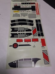 Vintage Transformers G1 Jetfire Partial Sticker Sheet Decals 1985