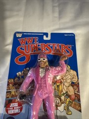 Mattel LJN ~ Jesse The Body Ventura ~ WWE Superstars Series 2 Blue Card Variant