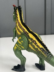 Vintage Chap Mei Dino Valley Green Tiger Stripe CARNOTAURUS Dinosaur Figure