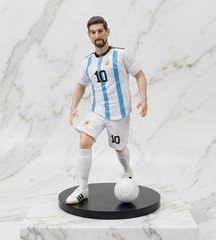 Lionel Messi Argentina Action Figure Soccer Star Football Model Doll Statue 19cm