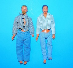 1973 EXCEL LEGENDS OF THE WEST WYATT EARP & JESSE JAMES FIGURE PARTS OR REPAIR