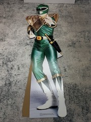 VTG 1994 Mighty Morphin Power Ranger Green Tommy Standee Cardboard Cut Off Saban