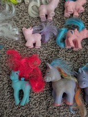 My Little Pony Vintage Hasbro Lot of 18 G1 1980s Unicorn Ponies Hong Kong READ