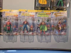 DC Direct Justice Society Figures Starman, Flash, Wonder Woman Green Lantern.