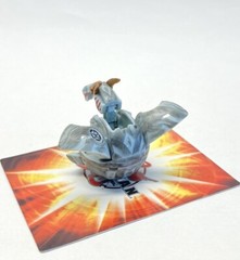 Bakugan Battle Brawlers Gray Haos Hyper Dragonoid 580g Battle Damaged With Card