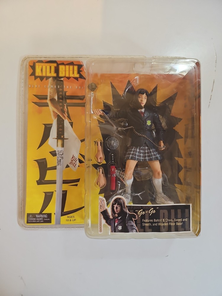 NECA Kill Bill Series 1 Go-Go Action Figure Ball Chain, Sword, Sheath & Base.
