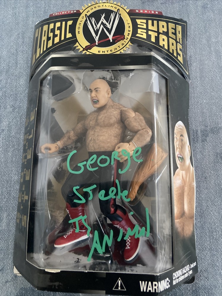 George The Animal Steele Autograph Hand Signed WWE Classic Green Ink SALE $199
