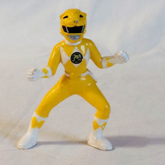 Vintage MM Power Rangers 5 piece set of 3″ Red Black Yellow Blue Pink 1994