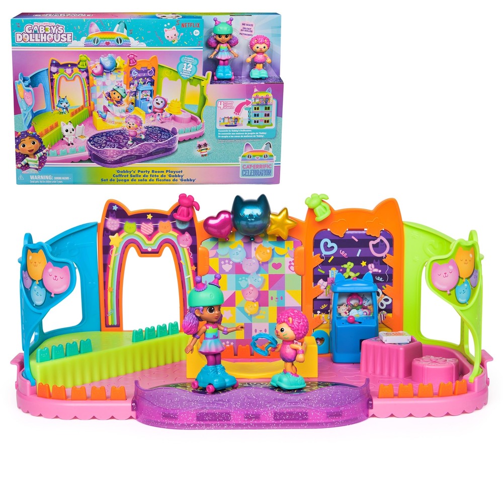Gabby’s Party Room Playset with Skater Gabby and Marty the Party Cat Figures