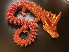Articulated Crystal Dragon 23inch Red/Gold