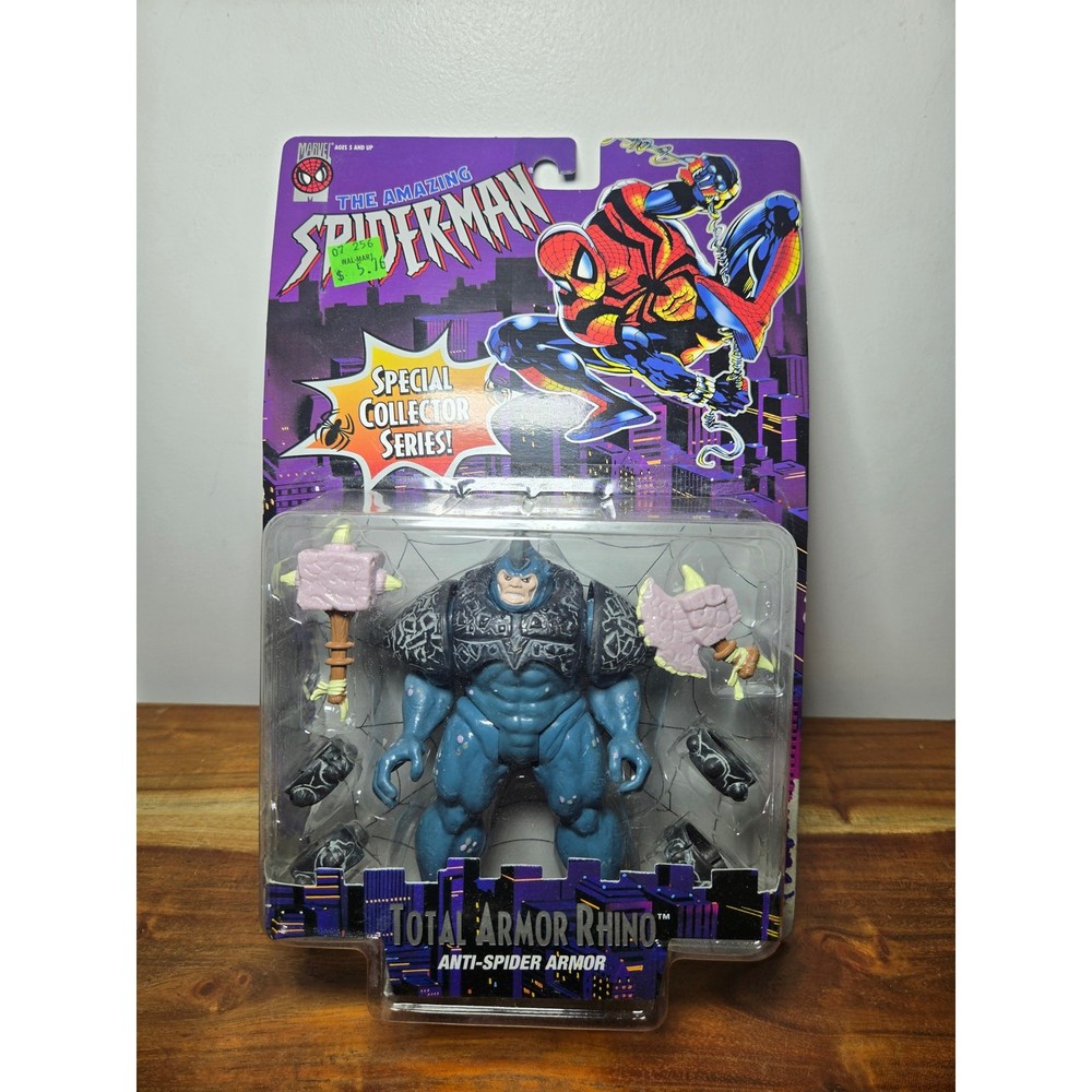 THE AMAZING SPIDER-MAN TOTAL ARMOR RHINO ACTION FIGURE TOYBIZ 1996