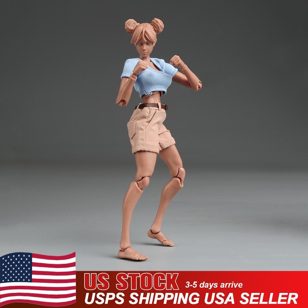 USA Romankey X COWL 1/12 Black Girl Action Figure 6inch Female Joint Body w/Head