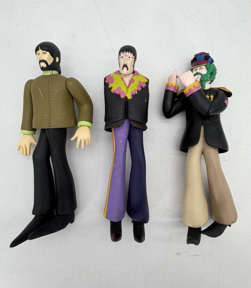Vintage 1999 McFarlane Toys The Beatles Yellow Submarine Lot Of 3 Figures RARE