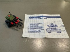 GI JOE 1983 PAC/RAT Machine Gun with Blueprint Instructions Working Original