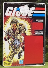 Vintage 1985 G.I. Joe FOOTLOOSE v1 Full UNCUT Peach File Card Back GI GIJoe ARAH