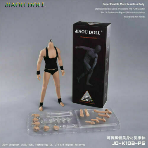 JIAOU DOLL 1/6 JO-K10A-PS Male Muscle Suntan Seamless Action Figure Body 12”Toy