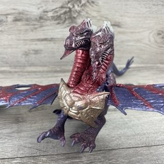 Vintage DragonHeart Medusa Dragon Purple Gold Figure Kenner 1996 2 Head