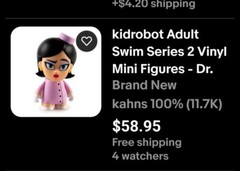 ONE BLIND BOX 2017 ADULT SWIM VINYL MINI FIGURE SERIES BY KIDROBOT