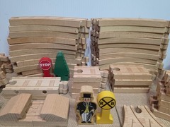 HUGE Vintage Thomas & Friends Trains Wooden Railway Mixed Lot Tracks 70+ Pieces