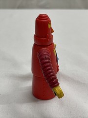 Vintage Unknown Red Hard PVC (Vinyl?) Robot Action Figure Posable Arms Retro