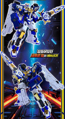 Metal CardBot S BlueCop Trinity 3-in-1 Combining Transformer Robot Toy Korea