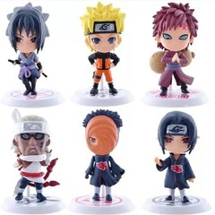 6 Pcs/Lot NARUTO Sasuke Gaara Uchiha Madara Figure 7-8cm 2 Style No Box Toy
