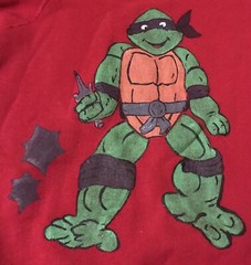 Vintage Homemade Teenage Mutant Ninja Turtle Kids Sweat Shirt Pants TMNT 1988