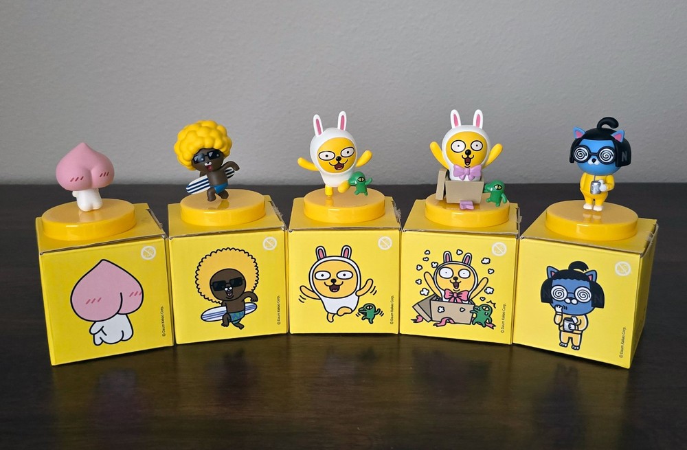 Kakao Friends 5 PCS Mini Figure Apeach Jay-G Muzi & Con Neo – US seller