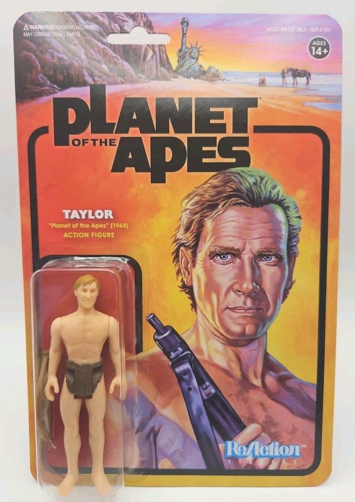 Super 7 ReAction Planet Of The Apes Taylor Figure , NEW