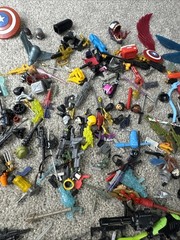 Power Rangers Batman Star Wars Marvel DC Other Parts Lot Weapons Accessories