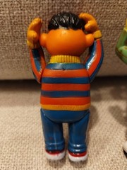 1985 Sesame Street Ernie & Bert 3″ Action Figures, Tara Toys, Vintage