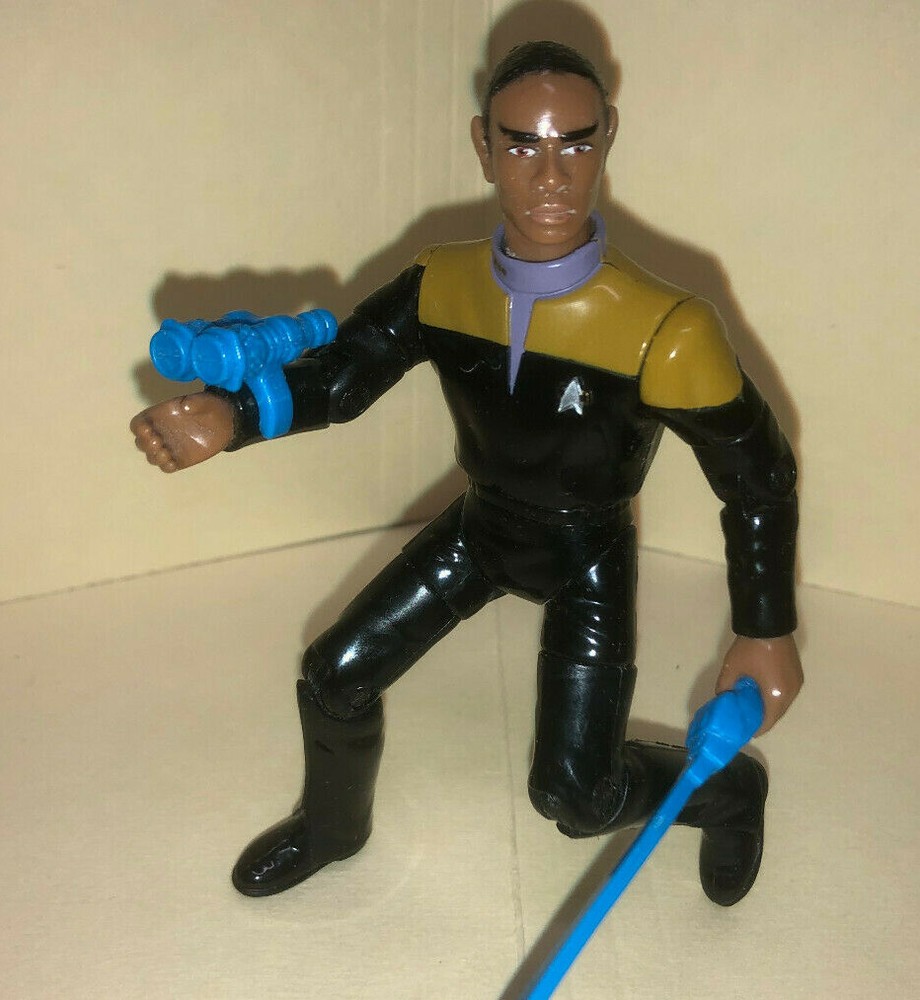 Star Trek Voyager Tuvok figure black vulcan alien janeway crew Tim Russ toy